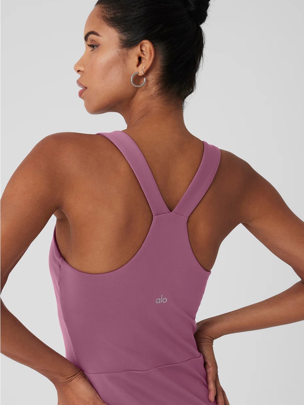ALO Yoga Size M Airbrush Real Tennis Mini Dress Soft Mulberry - Picture 2 of 10